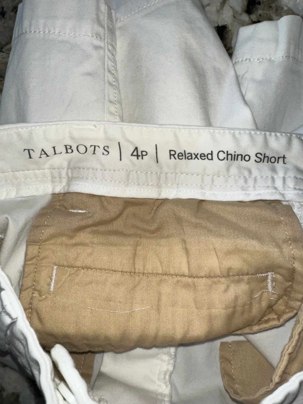 Talbots Relaxed Chino Shorts - White - Size 4P (4 Petite)